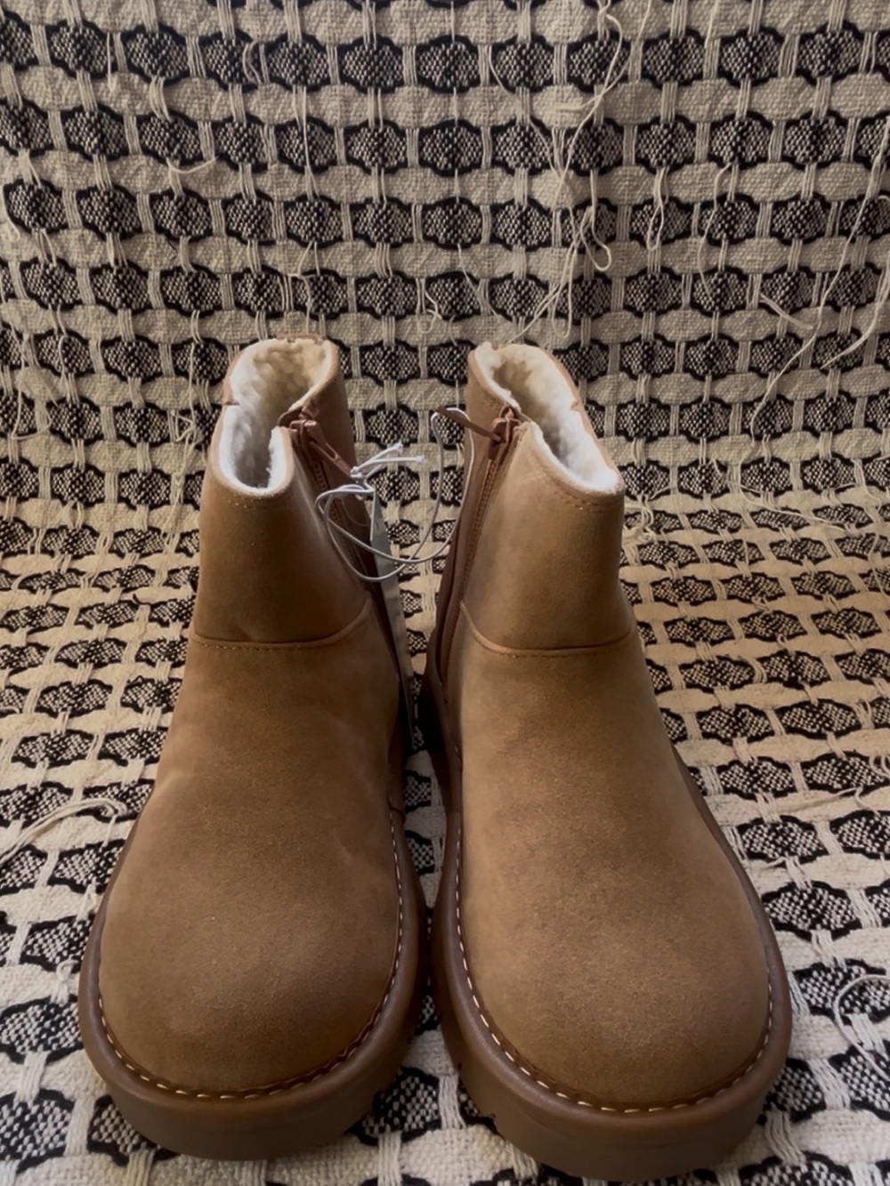 Cat & Jack Kids Tan Faux-Suede Ankle Boots